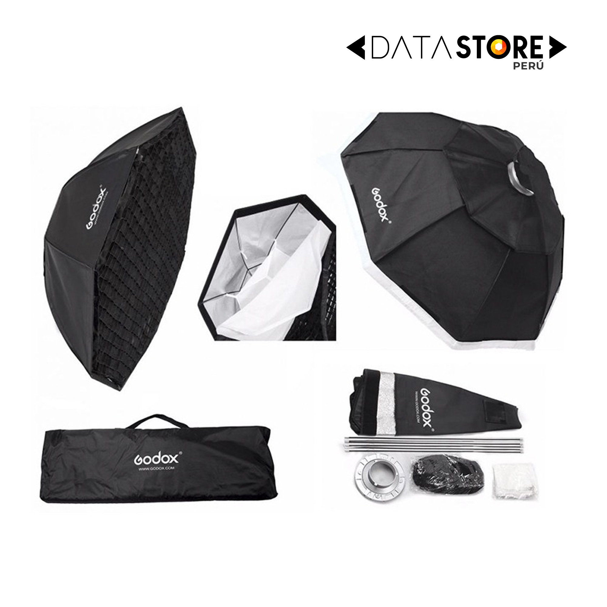 SOFTBOX OCTAGONAL GODOX DE 140CM CON GRILLA (MONTURA BOWENS) - Imagen 4