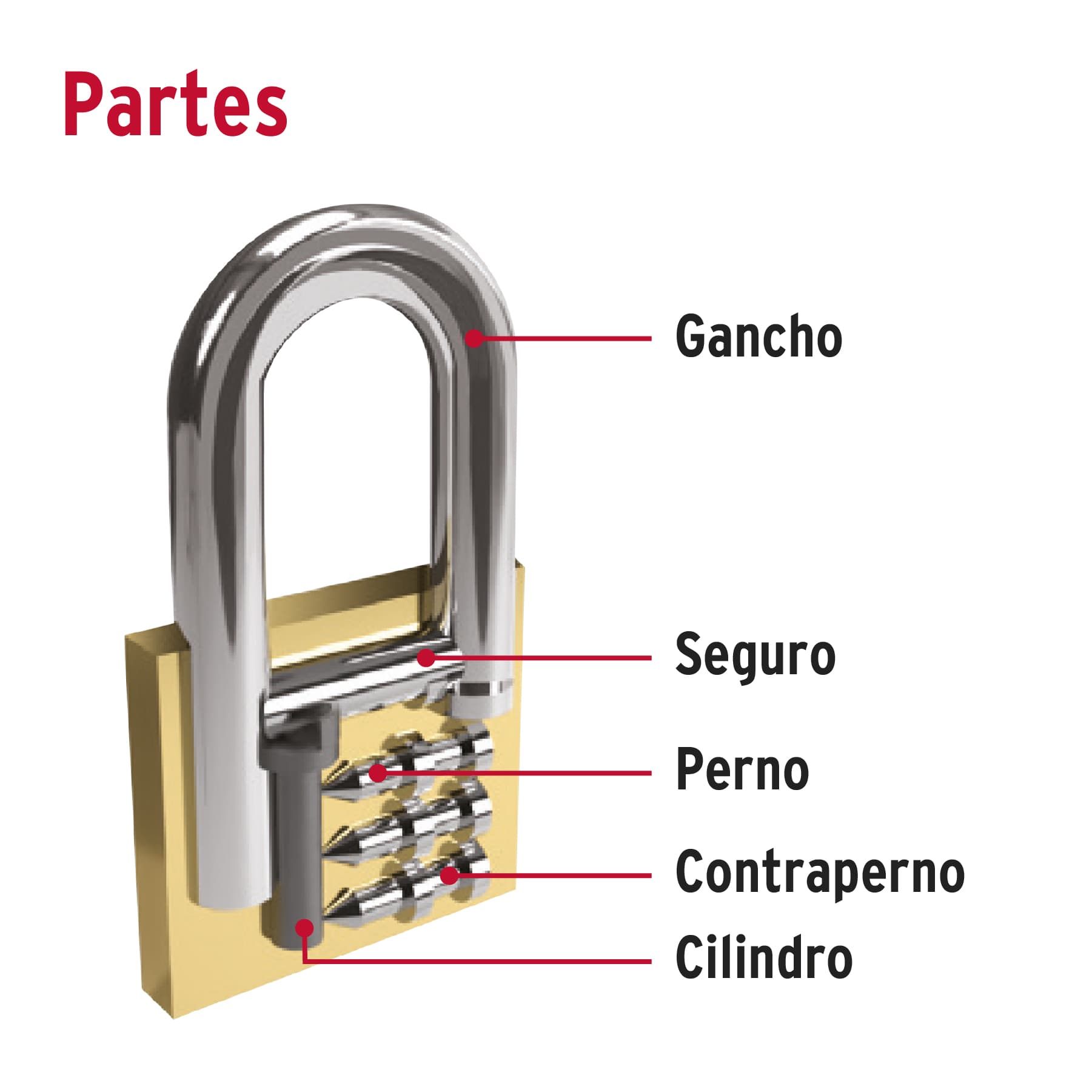 JGO. DE CANDADOS DE 45MM GANCHO LARGO TRUPER 43330 - Imagen 3