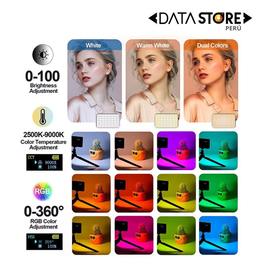Luz Led Portatil W140 RGB - Imagen 6