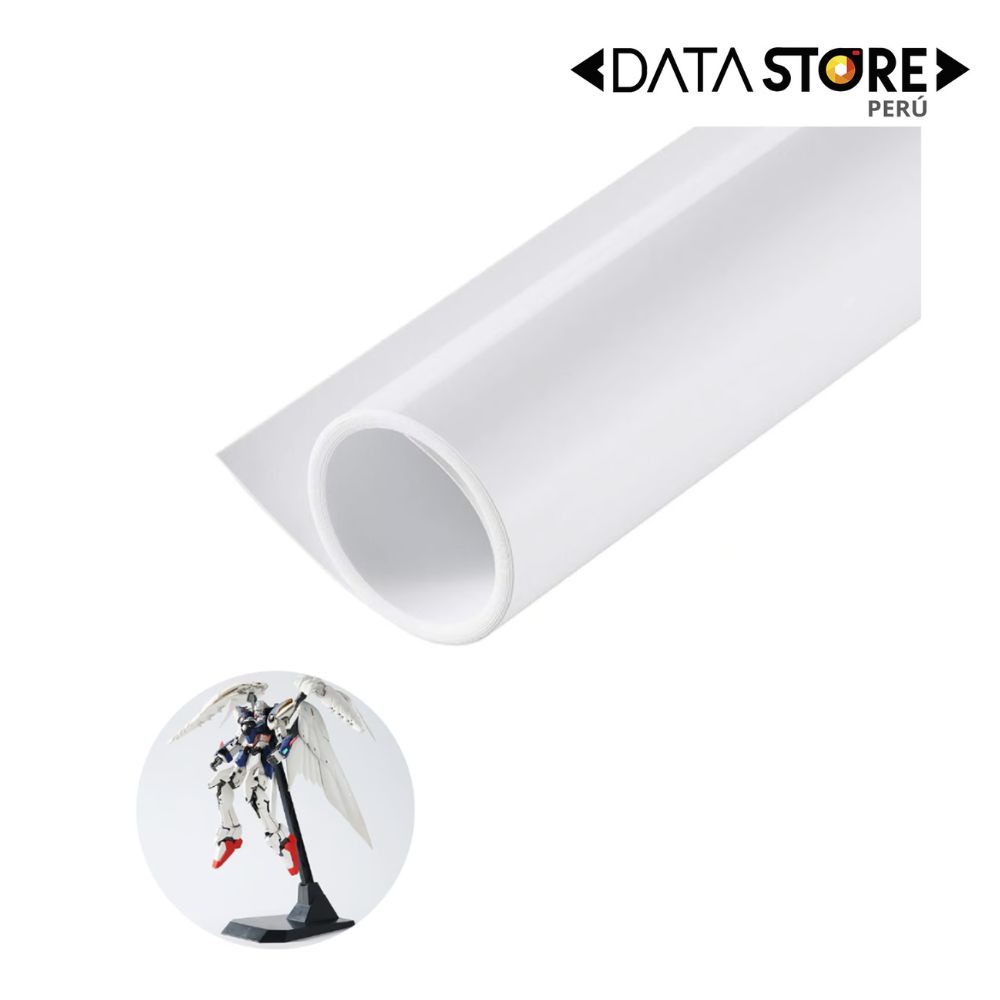 Fondo de PVC 120cmx200cm color Blanco para fotografia - Imagen 2