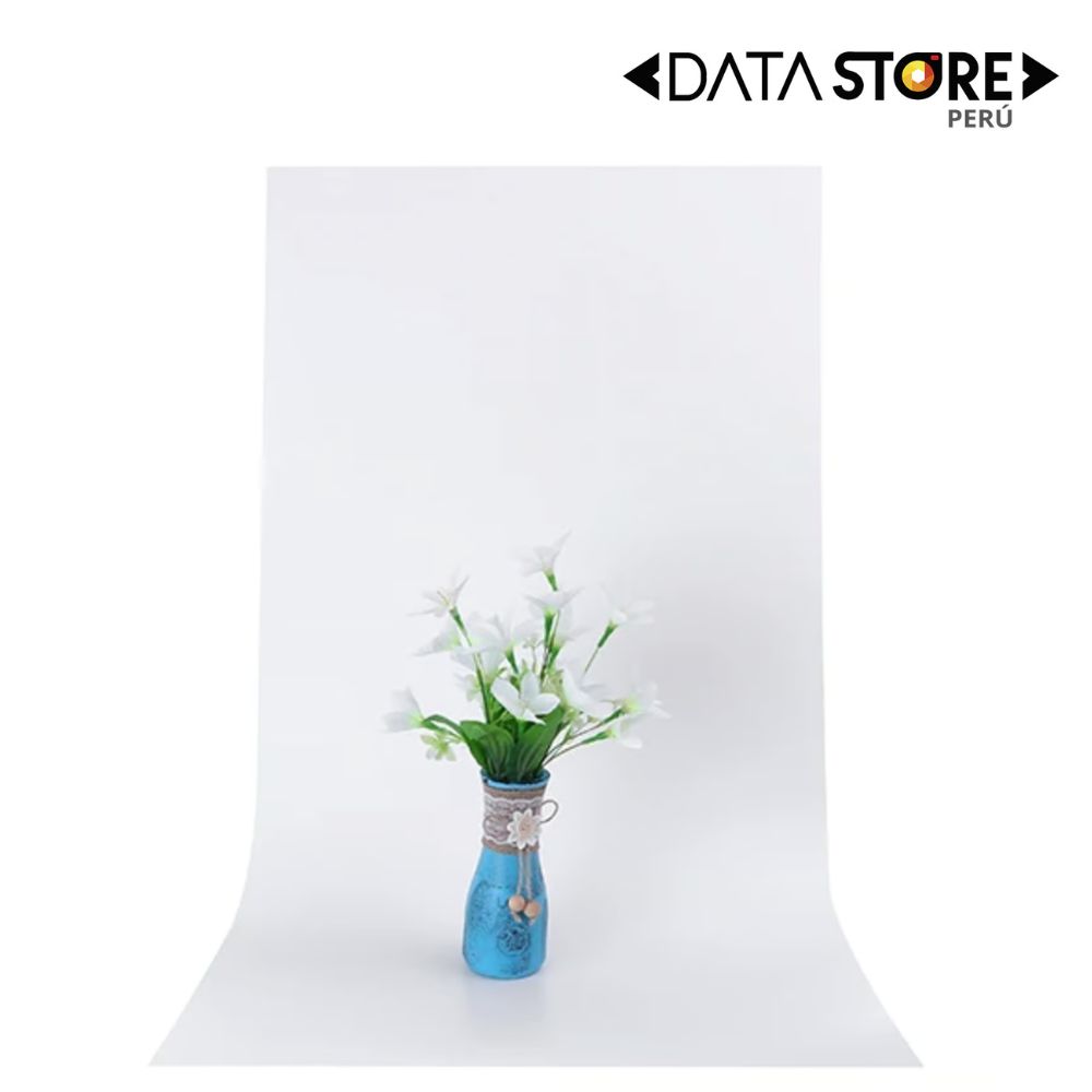 Fondo de PVC 120cmx200cm color Blanco para fotografia - Imagen 7
