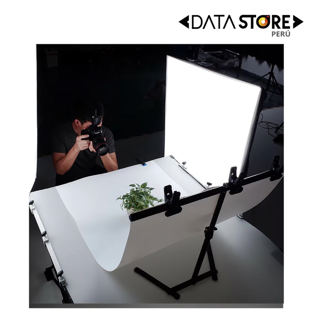 Fondo de PVC 120cmx200cm color Blanco para fotografia - Imagen 5