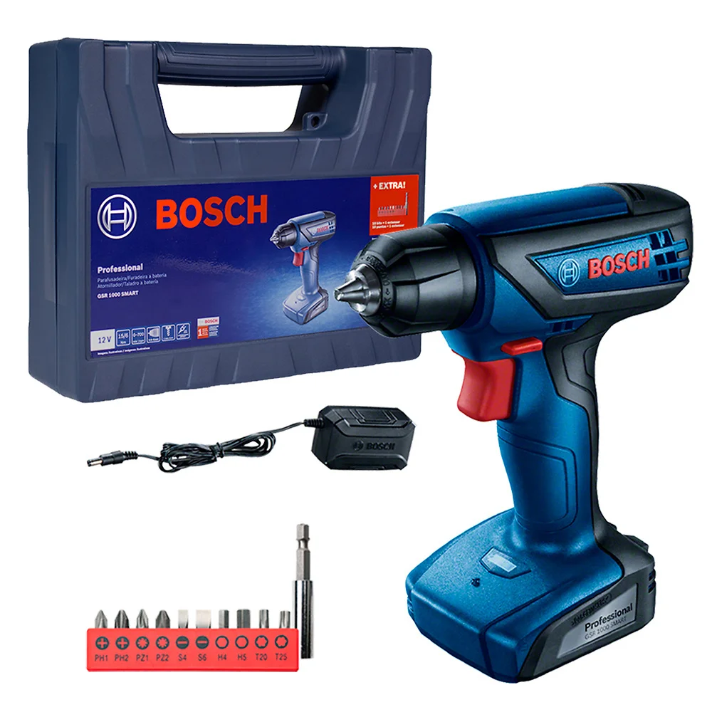 TALADRO ATORNILLADOR 12V GSR 1000 SMART BOSCH 06019F40G2 - Imagen 2