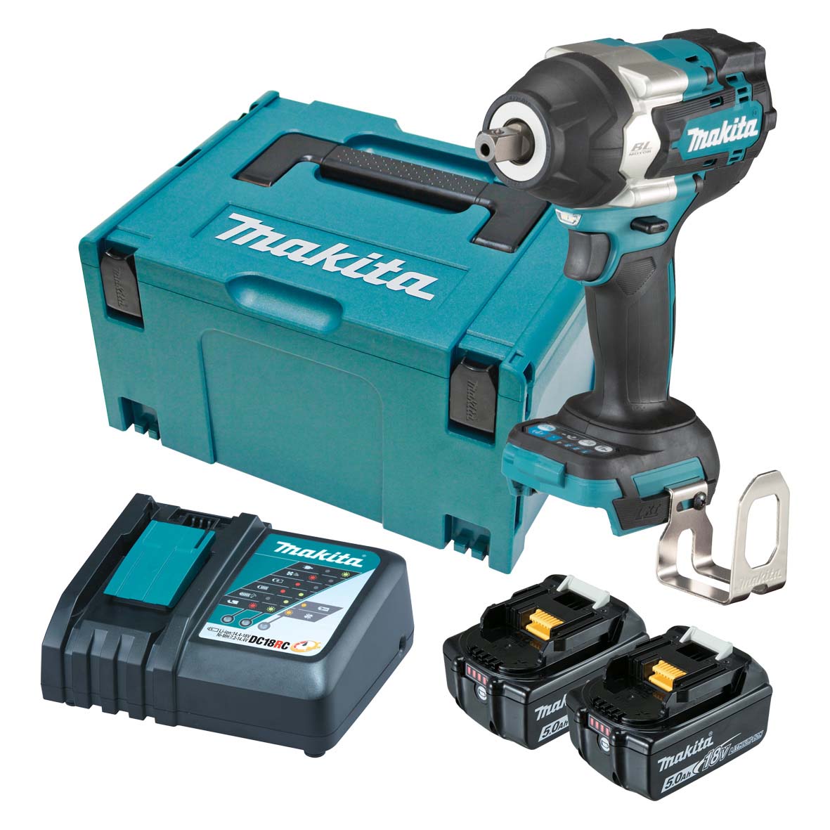 LLAVE IMPACTO 1/2″ 18V + BATERIA Y CARGADOR DTW701RTJ MAKITA